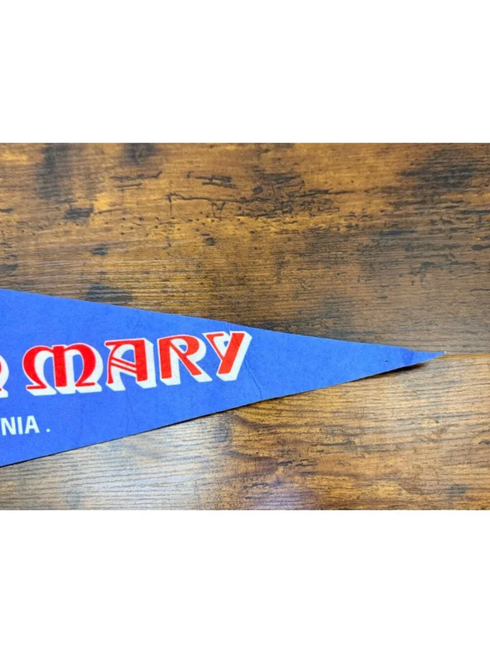 Vintage R.M.S. Queen Mary Pennant Long Beach California 29.5 inches